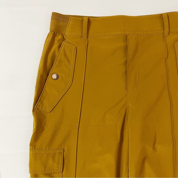 SOLD Athleta Vienna High-Rise Straight Leg Cargo Pant Brass Yellow Gold 2 - Picture 4 of 9